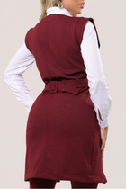 Colete Oversized Tecido Montaria Marsala