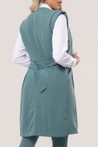 Colete Oversized Tecido Montaria Verde Mediterrâneo