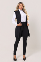 Colete Oversized Tecido Montaria Preto