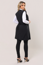 Colete Oversized Tecido Montaria Preto