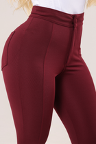 Calça Skinny Básica com Bolsos Empina Bumbum Marsala