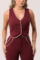 Colete Viena no Tecido Montaria Masala