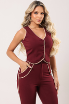 Colete Viena no Tecido Montaria Masala