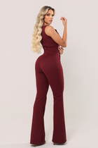 Macacão Shirlei Tecido Montaria Marsala