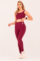 Legging Seamless Poliamida Mayfair Wellness Marsala Desejo