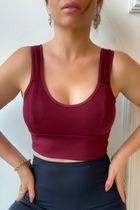 Top Essentials Tecido Montaria com Viés Marsala