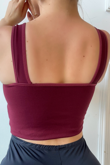 Top Essentials Tecido Montaria com Viés Marsala