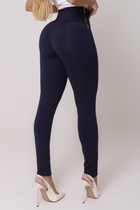 Calça Modeladora Slim Tecido Montaria Azul