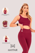 Top Seamless Poliamida Mayfair Wellness Marsala Desejo
