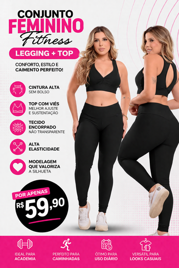 Conjunto Feminino Legging + Top Suplex