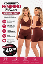 Conjunto Fitness Bermuda + TOP Suplex