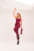 Macacão Longo Seamless Poliamida Mayfair Wellness Marsala Desejo