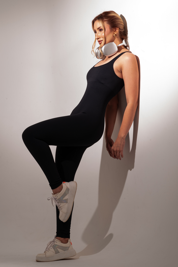 Macacão Longo Seamless Poliamida Mayfair Wellness Preto