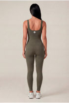 Macacão Longo Seamless Poliamida Mayfair Wellness Verde Rifle