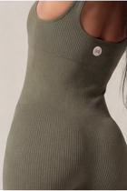 Macacão Longo Seamless Poliamida Mayfair Wellness Verde Rifle