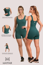 Macaquinho Seamless Poliamida Mayfair Wellness Verde Submarine