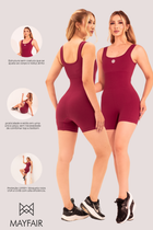 Macaquinho Seamless Poliamida Mayfair Wellness Marsala Desejo