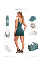 Macaquinho Seamless Poliamida Mayfair Wellness Verde Submarine