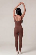 Macacão Longo Seamless Poliamida Mayfair Wellness Capuccino