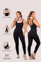 Macacão Longo Seamless Poliamida Mayfair Wellness Preto