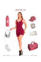 Macaquinho Seamless Poliamida Mayfair Wellness Marsala Desejo